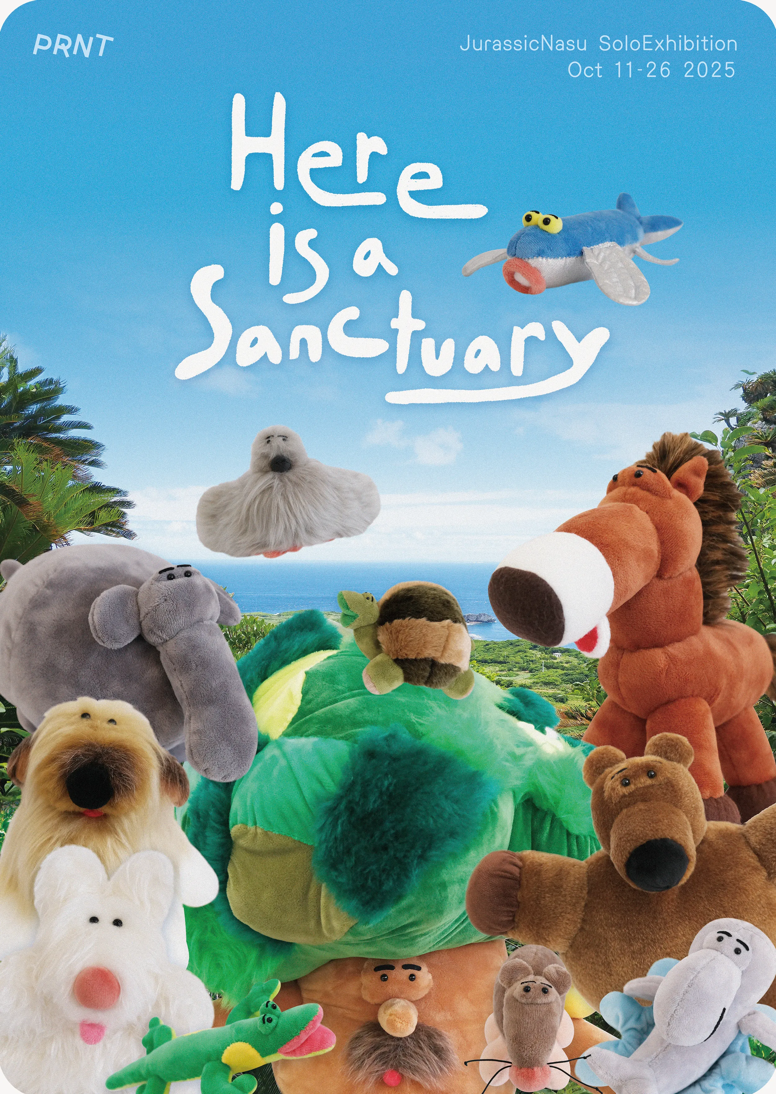 アーティストJurassicnasuがデザインと製作を行った個展ビジュアル